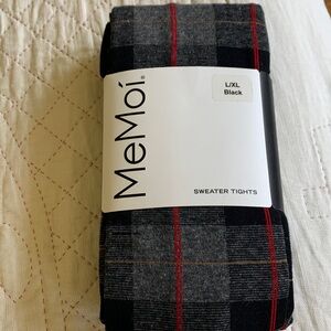 MeMoi Designer Winter Plaid Glasgow Cotton Blend Tights Size L/XL